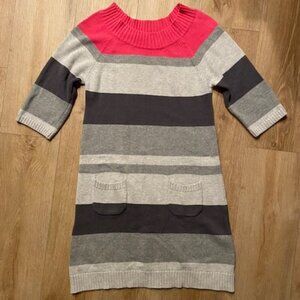 Boatneck Stripe Knit Dress